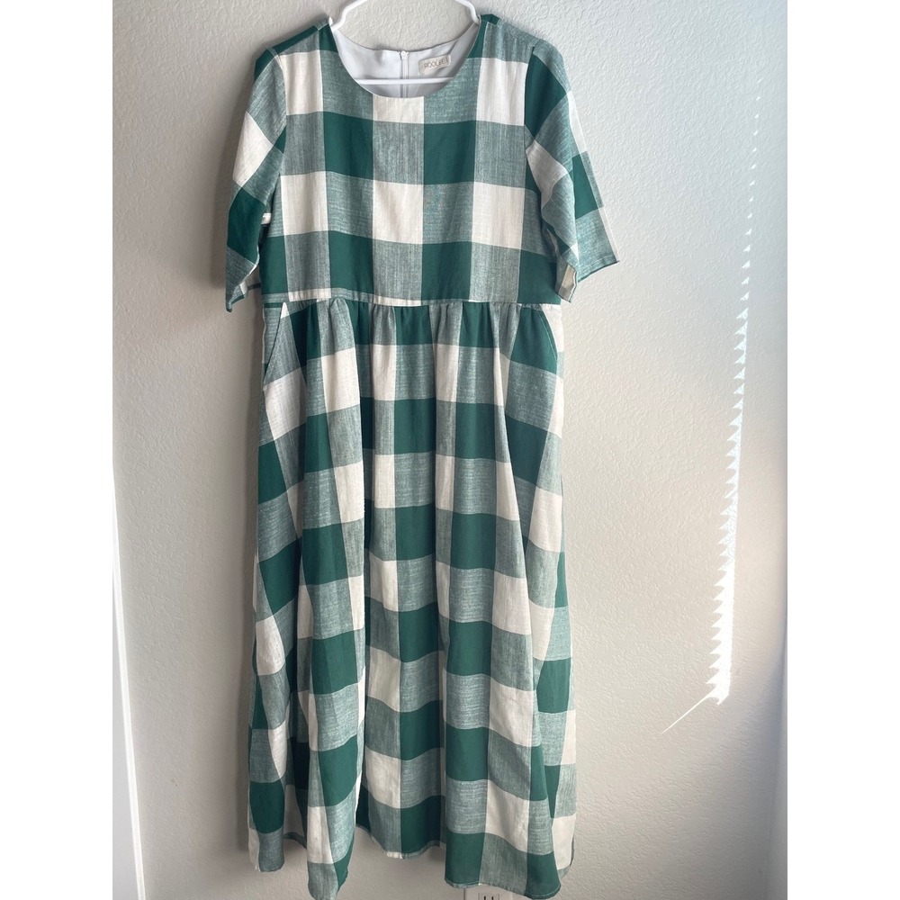 Roolee Womens Maxi Dress Short Sleeve Pockets Lined